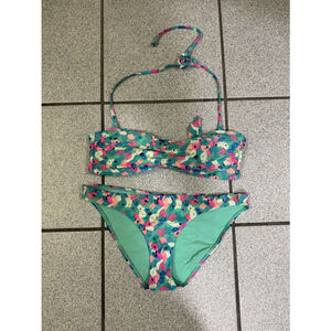 Aerie Bikini Set Size Medium With Rouged Bottoms Multicolor